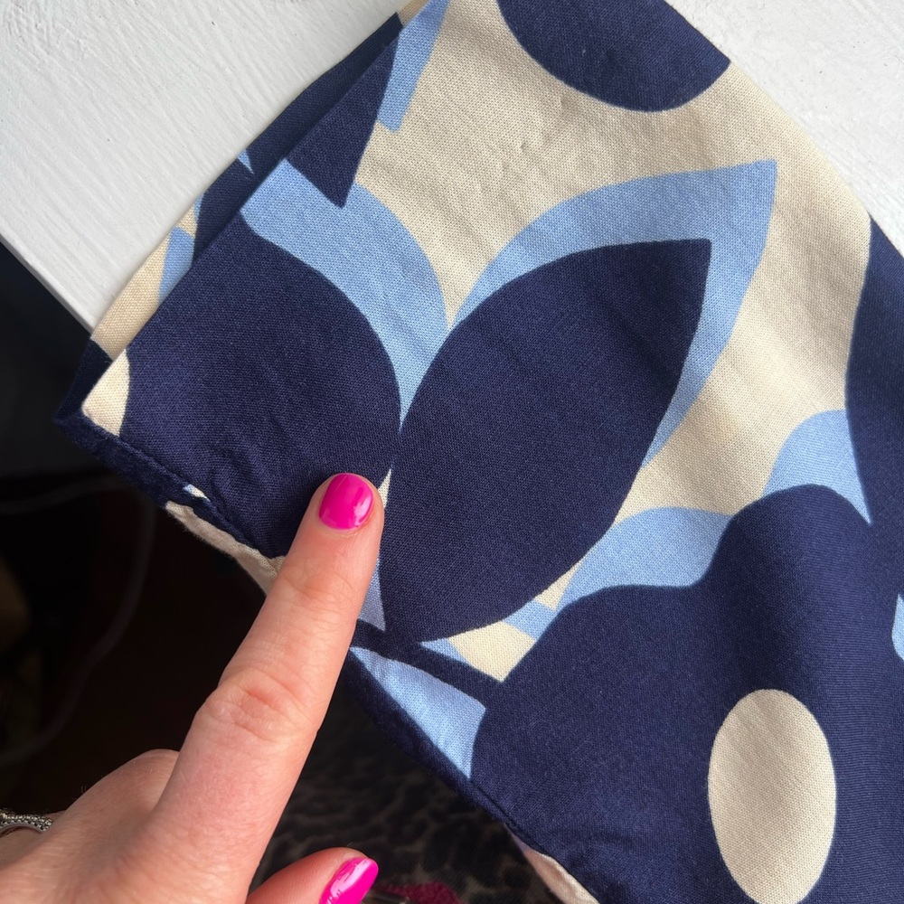 H&M Navy & Light Blue Floral Boatneck Top - Picture 6 of 6